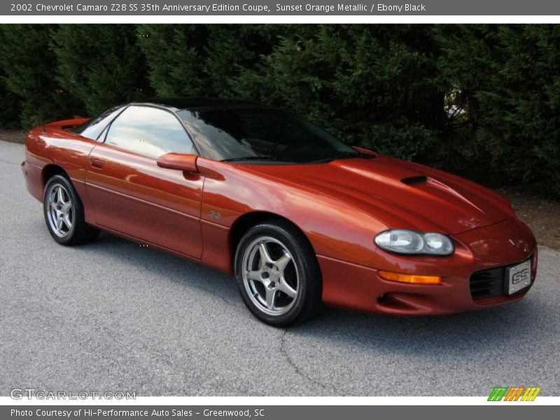 Sunset Orange Metallic / Ebony Black 2002 Chevrolet Camaro Z28 SS 35th Anniversary Edition Coupe
