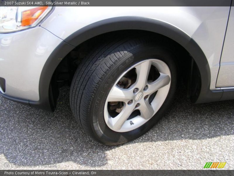 Silky Silver Metallic / Black 2007 Suzuki SX4 AWD