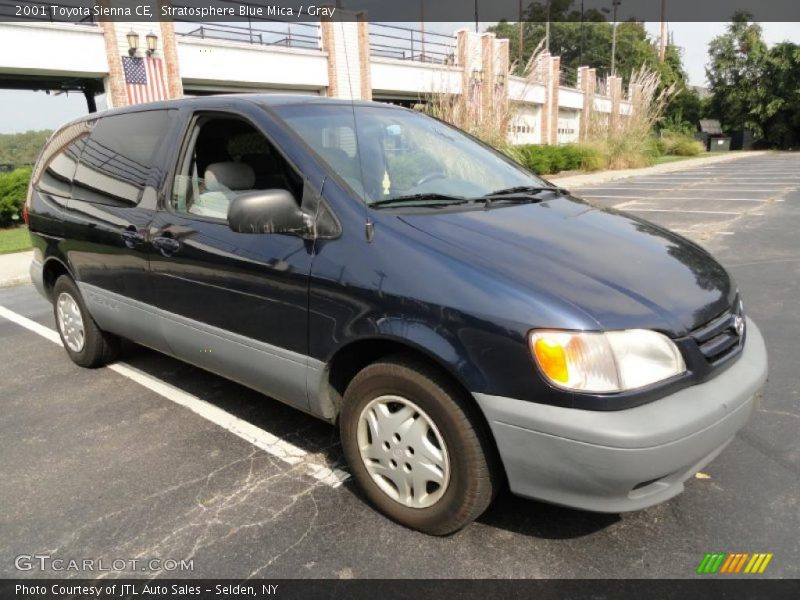 Stratosphere Blue Mica / Gray 2001 Toyota Sienna CE