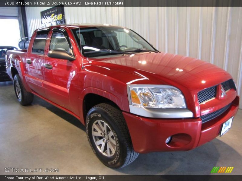 Lava Red Pearl / Slate 2008 Mitsubishi Raider LS Double Cab 4WD