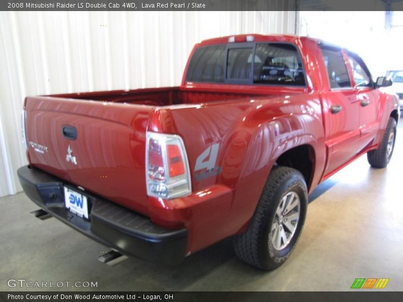 Lava Red Pearl / Slate 2008 Mitsubishi Raider LS Double Cab 4WD