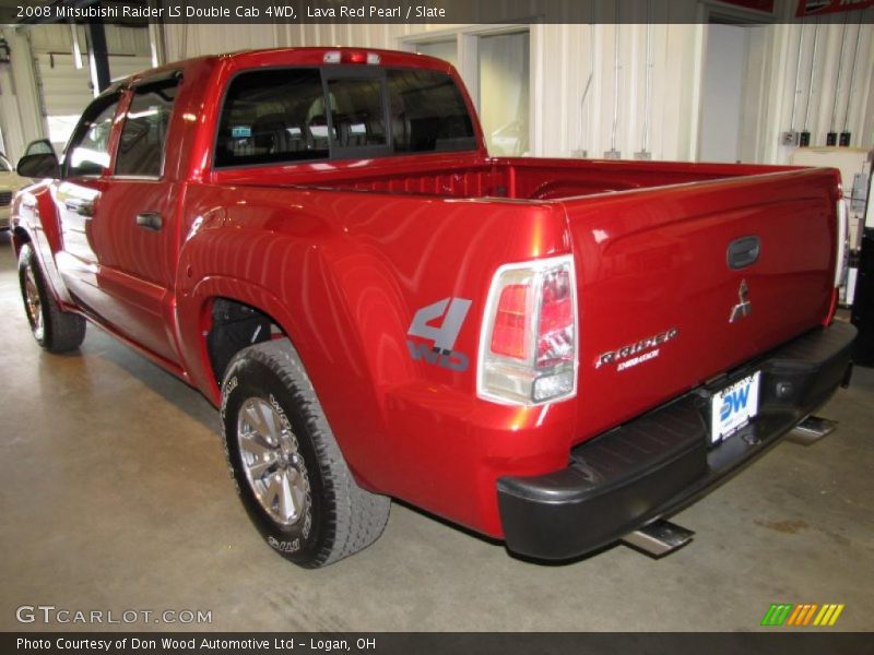Lava Red Pearl / Slate 2008 Mitsubishi Raider LS Double Cab 4WD