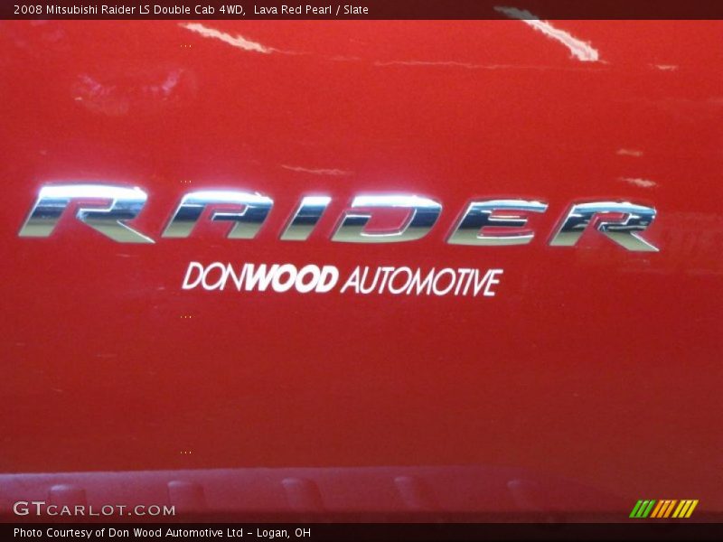 Lava Red Pearl / Slate 2008 Mitsubishi Raider LS Double Cab 4WD