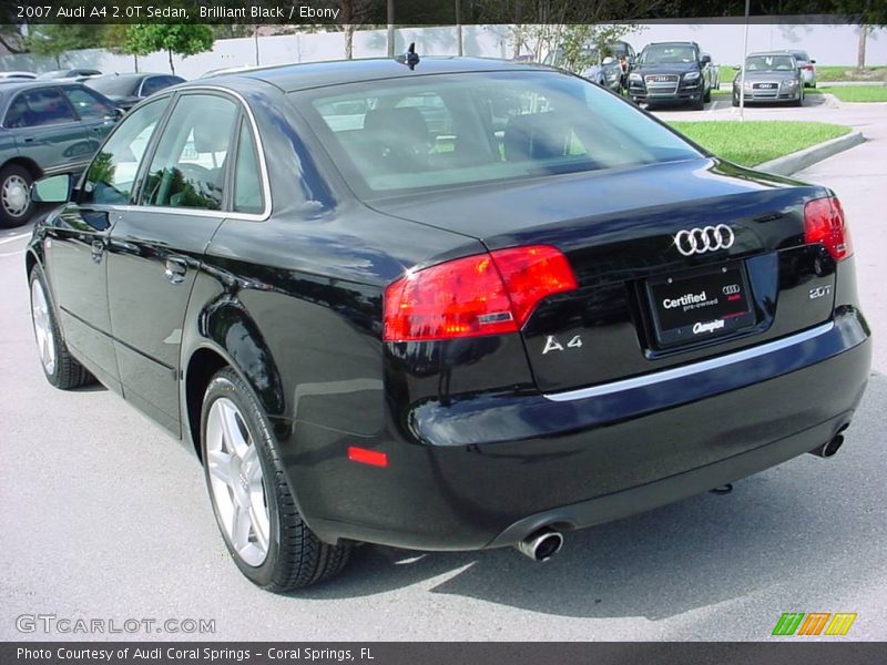 Brilliant Black / Ebony 2007 Audi A4 2.0T Sedan