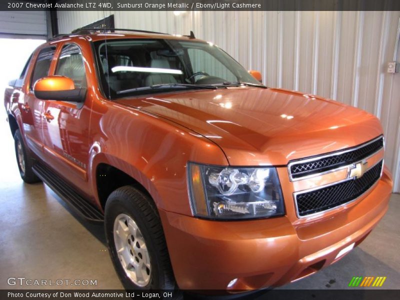 Sunburst Orange Metallic / Ebony/Light Cashmere 2007 Chevrolet Avalanche LTZ 4WD