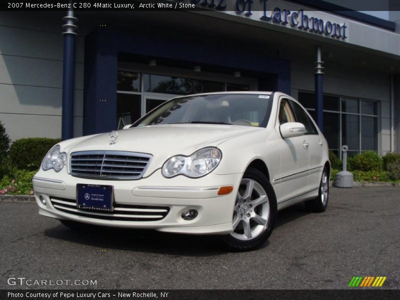 Arctic White / Stone 2007 Mercedes-Benz C 280 4Matic Luxury
