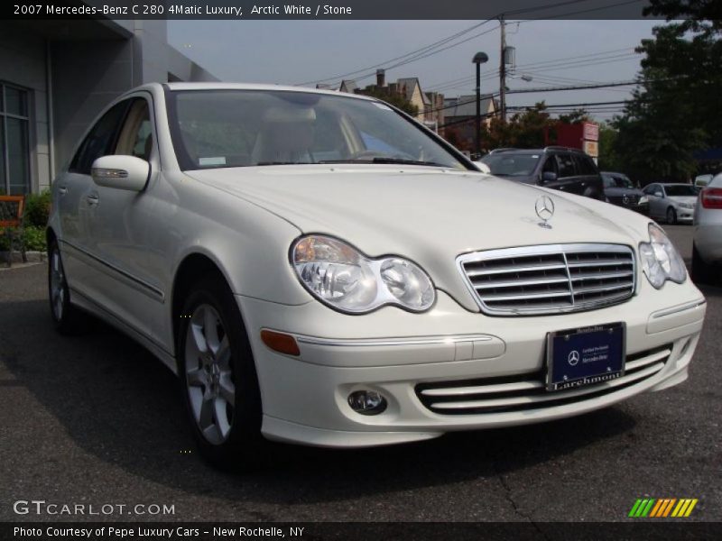 Arctic White / Stone 2007 Mercedes-Benz C 280 4Matic Luxury