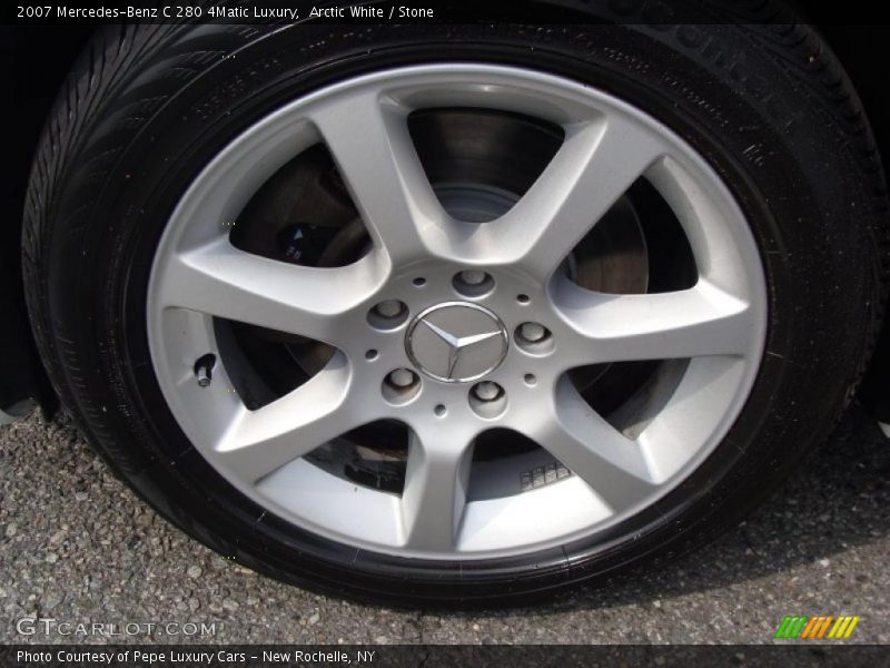 Arctic White / Stone 2007 Mercedes-Benz C 280 4Matic Luxury