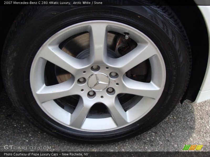 Arctic White / Stone 2007 Mercedes-Benz C 280 4Matic Luxury