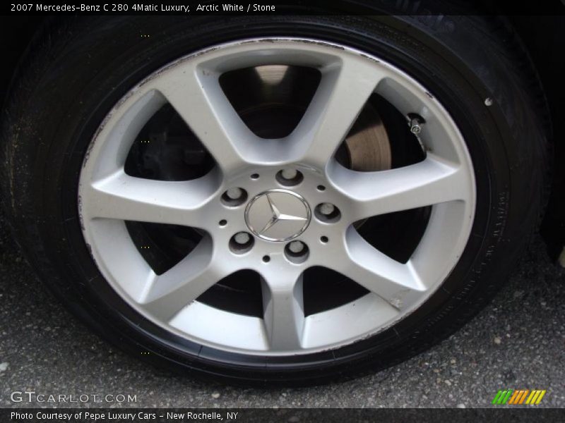 Arctic White / Stone 2007 Mercedes-Benz C 280 4Matic Luxury