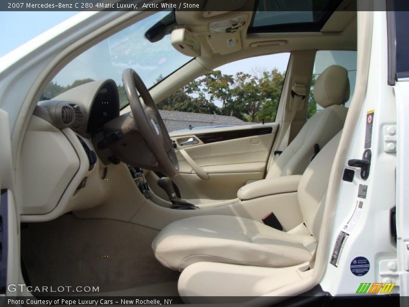 Arctic White / Stone 2007 Mercedes-Benz C 280 4Matic Luxury