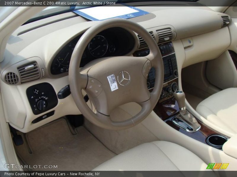 Arctic White / Stone 2007 Mercedes-Benz C 280 4Matic Luxury
