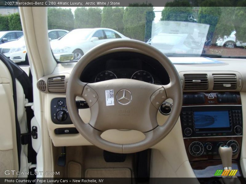 Arctic White / Stone 2007 Mercedes-Benz C 280 4Matic Luxury