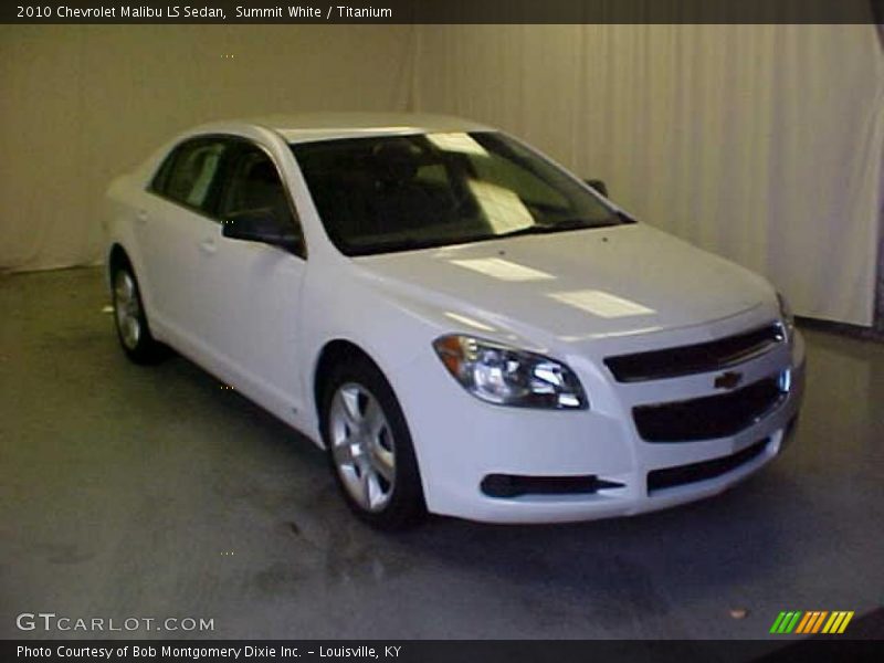Summit White / Titanium 2010 Chevrolet Malibu LS Sedan