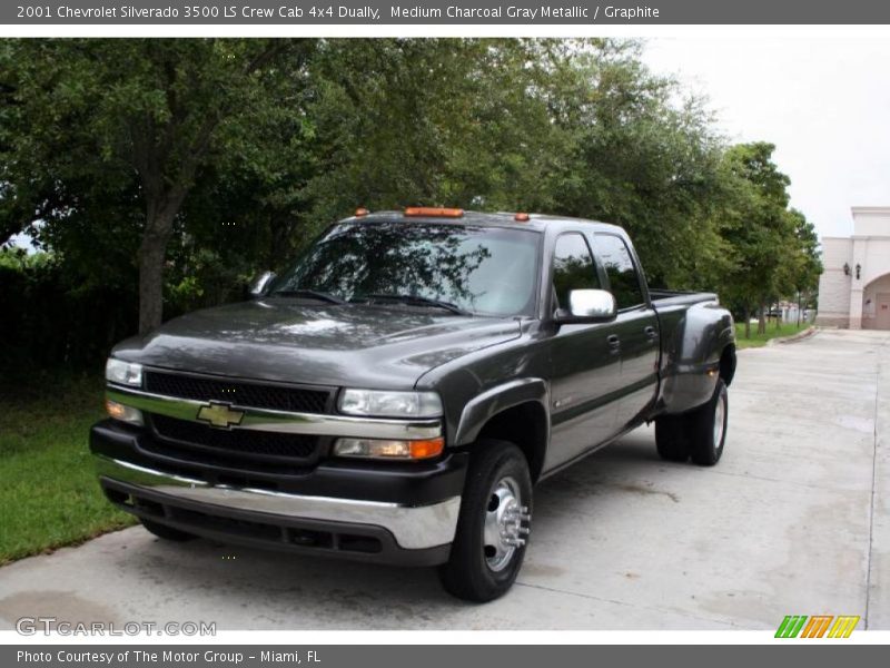 Medium Charcoal Gray Metallic / Graphite 2001 Chevrolet Silverado 3500 LS Crew Cab 4x4 Dually