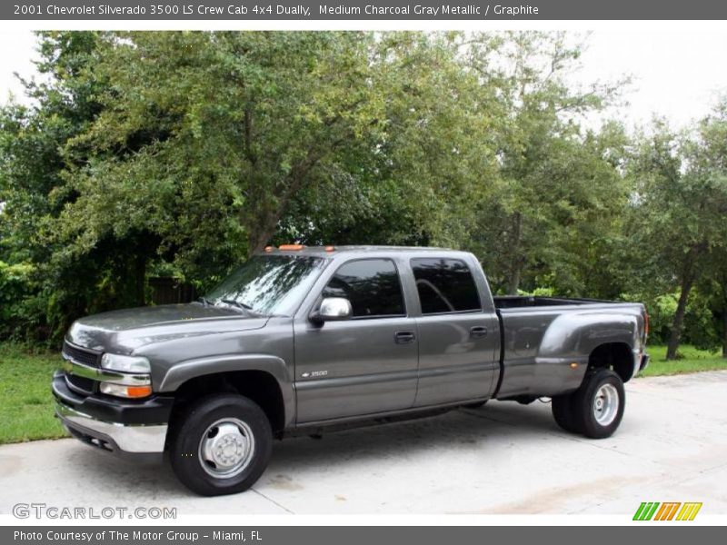 Medium Charcoal Gray Metallic / Graphite 2001 Chevrolet Silverado 3500 LS Crew Cab 4x4 Dually