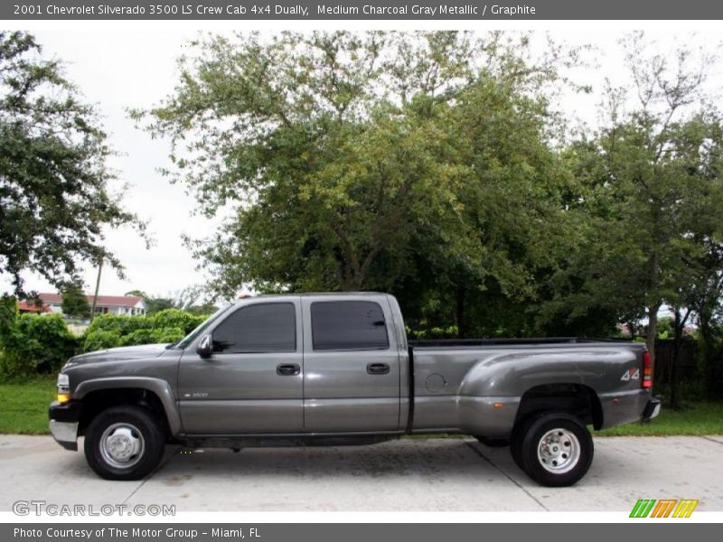 Medium Charcoal Gray Metallic / Graphite 2001 Chevrolet Silverado 3500 LS Crew Cab 4x4 Dually