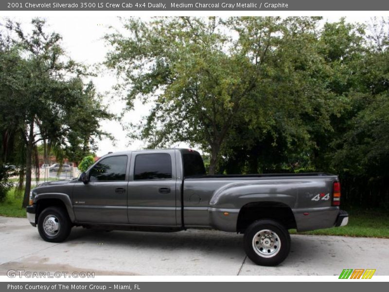 Medium Charcoal Gray Metallic / Graphite 2001 Chevrolet Silverado 3500 LS Crew Cab 4x4 Dually