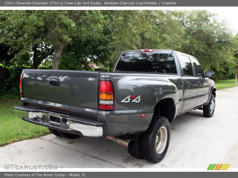 Medium Charcoal Gray Metallic / Graphite 2001 Chevrolet Silverado 3500 LS Crew Cab 4x4 Dually