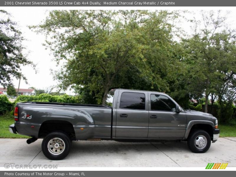Medium Charcoal Gray Metallic / Graphite 2001 Chevrolet Silverado 3500 LS Crew Cab 4x4 Dually