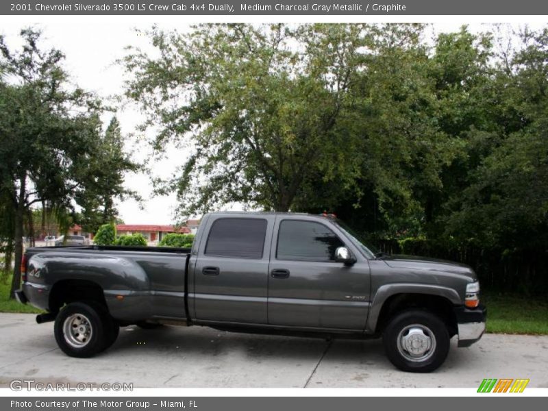 Medium Charcoal Gray Metallic / Graphite 2001 Chevrolet Silverado 3500 LS Crew Cab 4x4 Dually