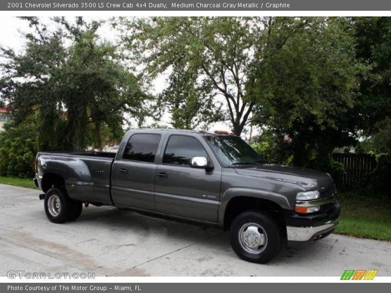 Medium Charcoal Gray Metallic / Graphite 2001 Chevrolet Silverado 3500 LS Crew Cab 4x4 Dually