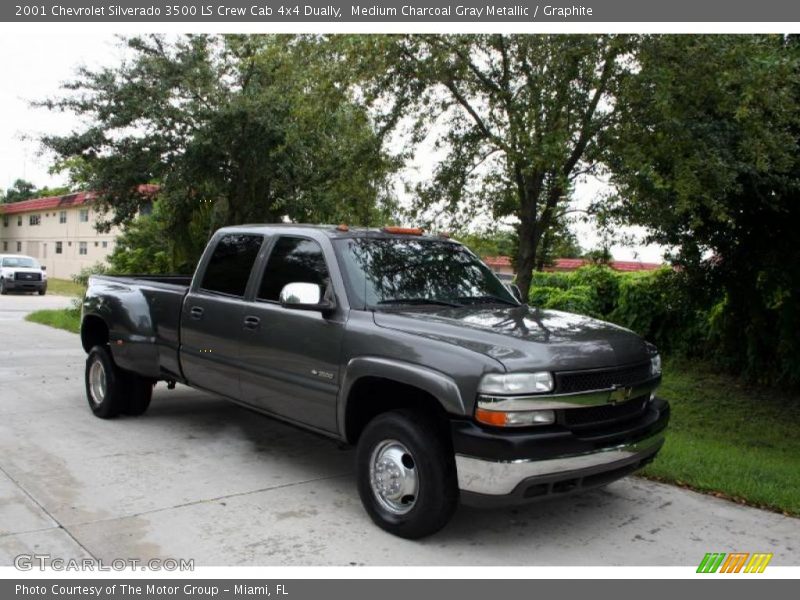 Medium Charcoal Gray Metallic / Graphite 2001 Chevrolet Silverado 3500 LS Crew Cab 4x4 Dually