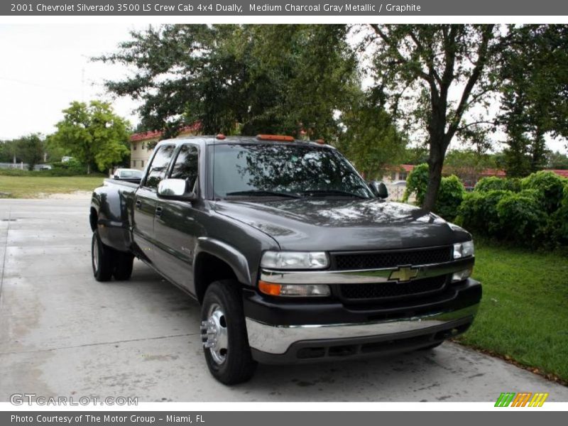 Medium Charcoal Gray Metallic / Graphite 2001 Chevrolet Silverado 3500 LS Crew Cab 4x4 Dually