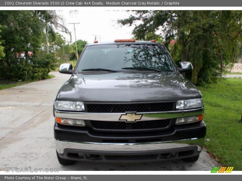 Medium Charcoal Gray Metallic / Graphite 2001 Chevrolet Silverado 3500 LS Crew Cab 4x4 Dually