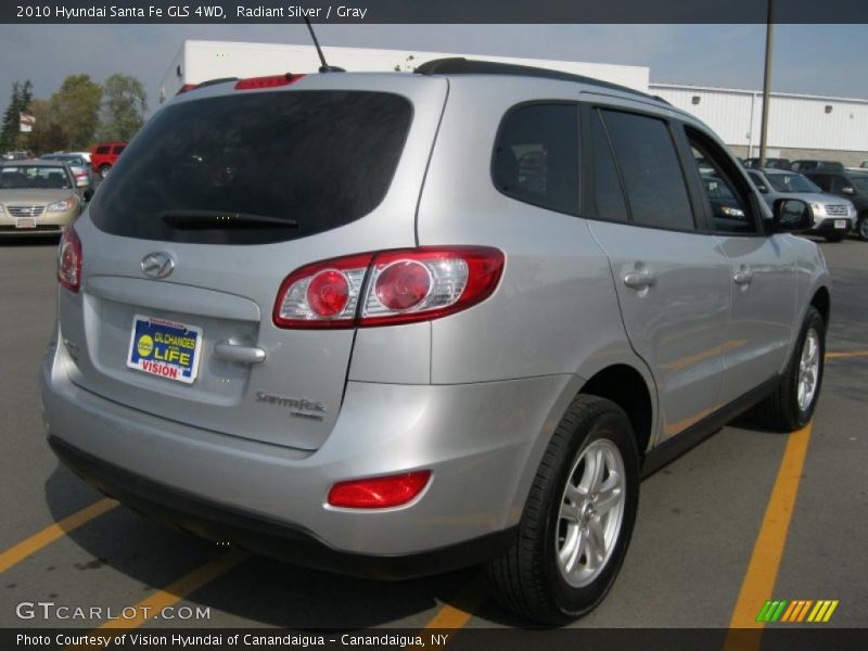 Radiant Silver / Gray 2010 Hyundai Santa Fe GLS 4WD
