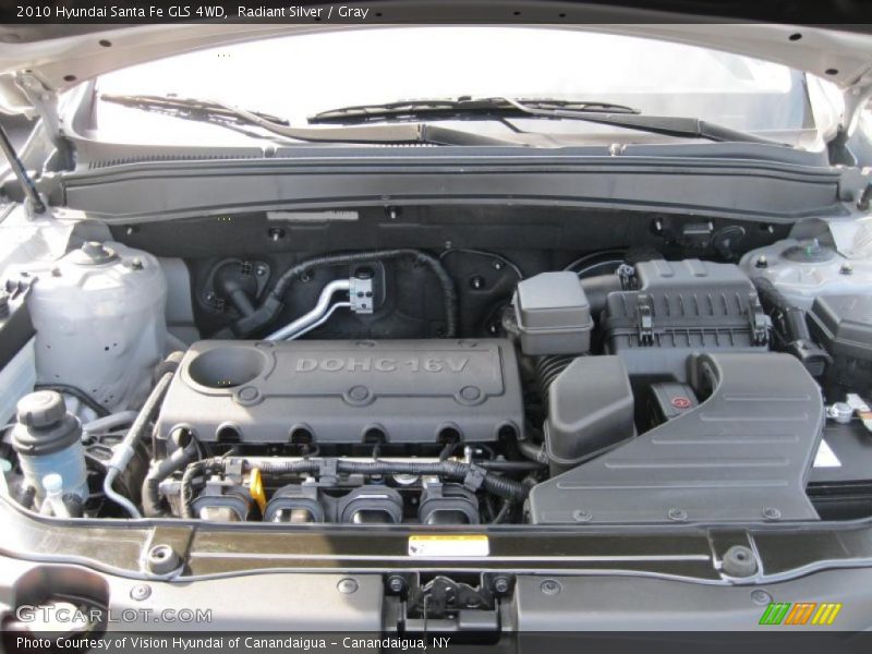 Radiant Silver / Gray 2010 Hyundai Santa Fe GLS 4WD