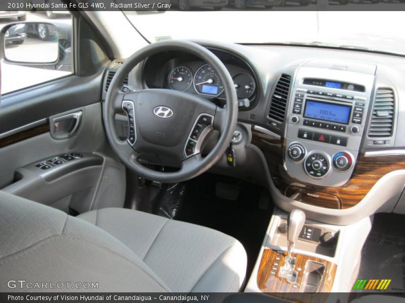 Radiant Silver / Gray 2010 Hyundai Santa Fe GLS 4WD