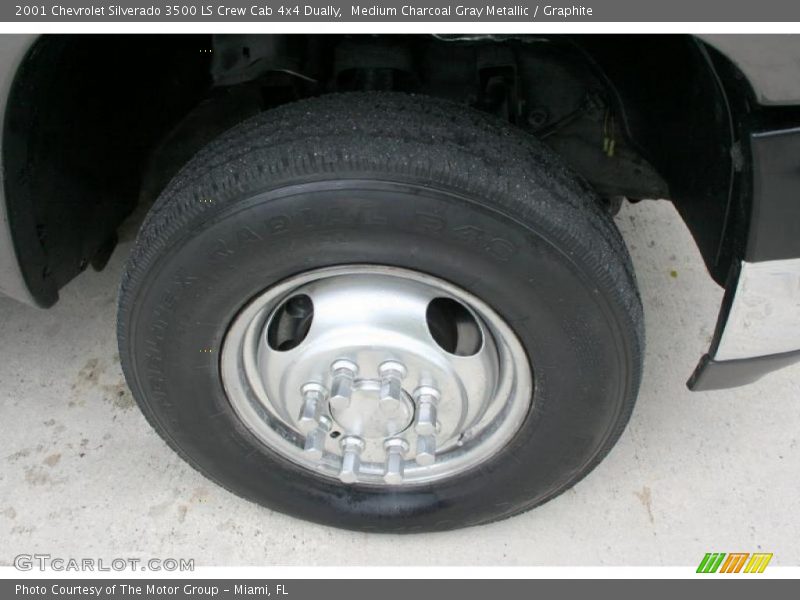 Medium Charcoal Gray Metallic / Graphite 2001 Chevrolet Silverado 3500 LS Crew Cab 4x4 Dually