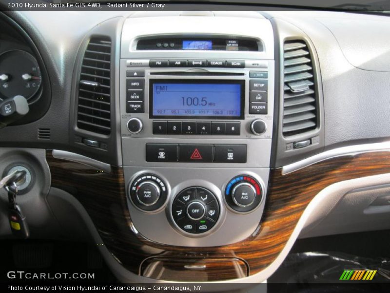 Radiant Silver / Gray 2010 Hyundai Santa Fe GLS 4WD