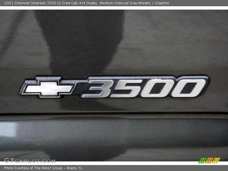 Medium Charcoal Gray Metallic / Graphite 2001 Chevrolet Silverado 3500 LS Crew Cab 4x4 Dually