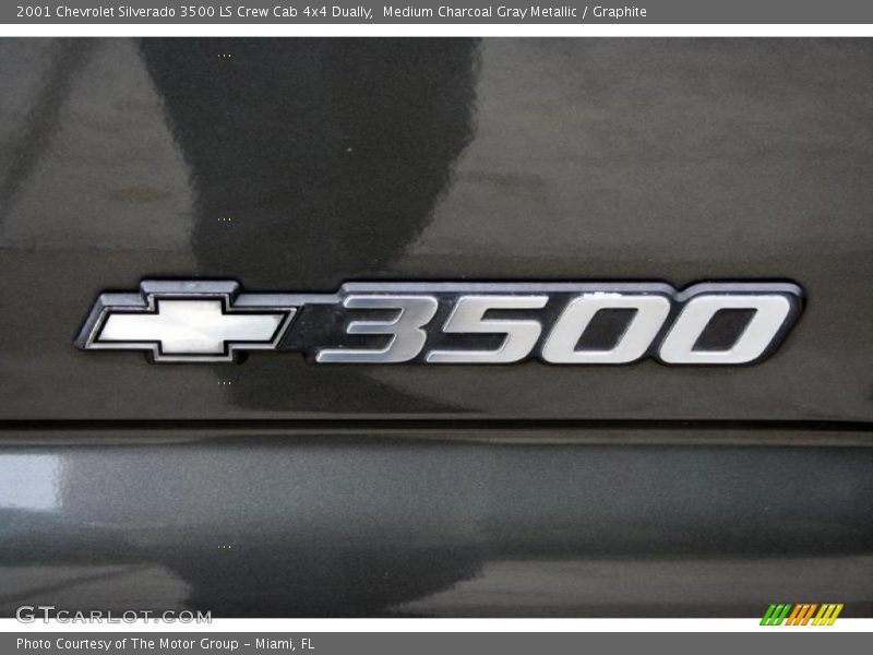 Medium Charcoal Gray Metallic / Graphite 2001 Chevrolet Silverado 3500 LS Crew Cab 4x4 Dually