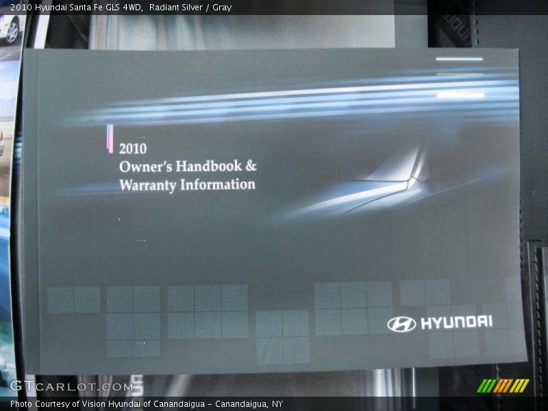 Radiant Silver / Gray 2010 Hyundai Santa Fe GLS 4WD