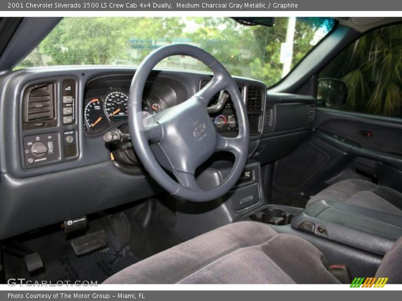 Medium Charcoal Gray Metallic / Graphite 2001 Chevrolet Silverado 3500 LS Crew Cab 4x4 Dually