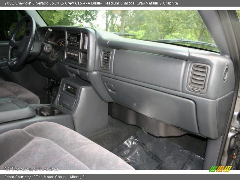 Medium Charcoal Gray Metallic / Graphite 2001 Chevrolet Silverado 3500 LS Crew Cab 4x4 Dually