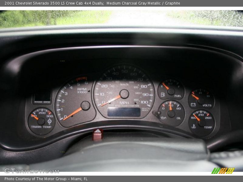 Medium Charcoal Gray Metallic / Graphite 2001 Chevrolet Silverado 3500 LS Crew Cab 4x4 Dually