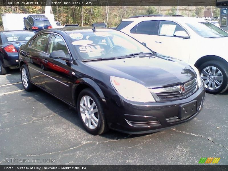 Carbon Flash Black / Gray 2008 Saturn Aura XE 3.5