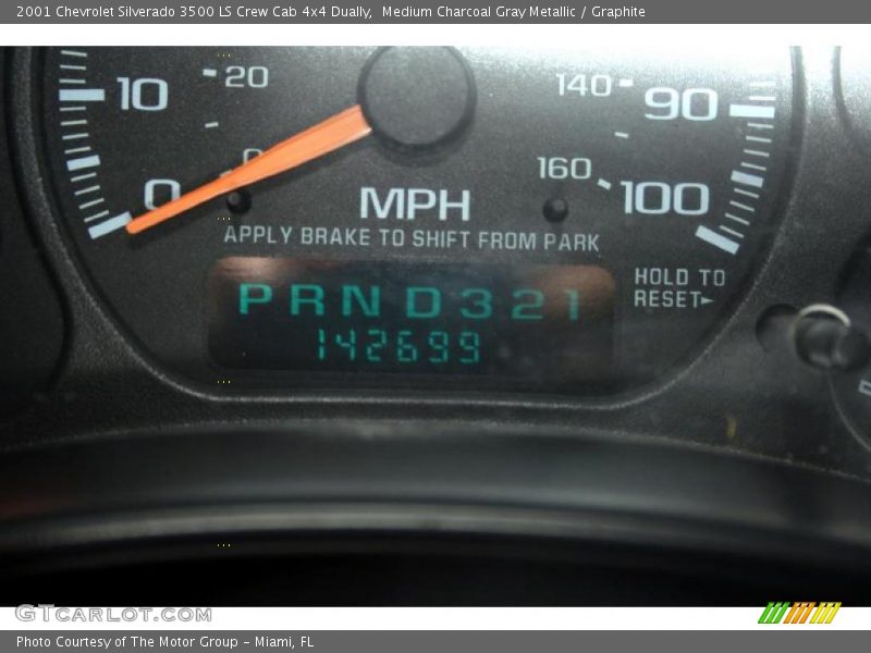 Medium Charcoal Gray Metallic / Graphite 2001 Chevrolet Silverado 3500 LS Crew Cab 4x4 Dually