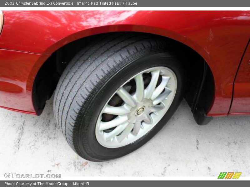 Inferno Red Tinted Pearl / Taupe 2003 Chrysler Sebring LXi Convertible