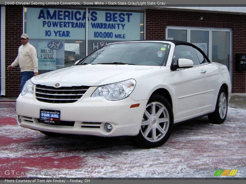 Stone White / Dark Slate Gray/Light Slate Gray 2008 Chrysler Sebring Limited Convertible