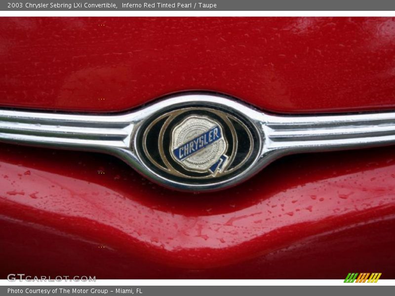 Inferno Red Tinted Pearl / Taupe 2003 Chrysler Sebring LXi Convertible