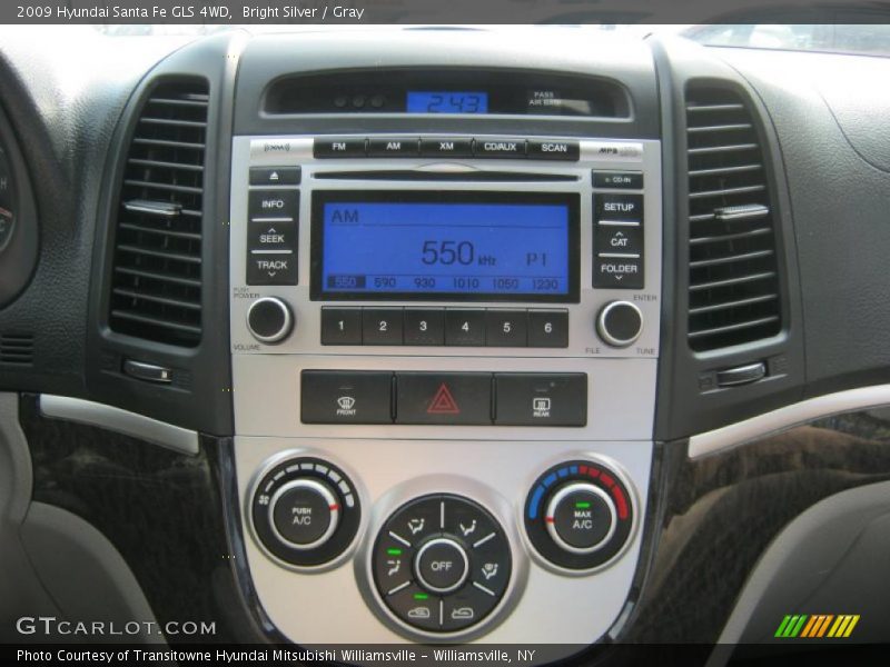 Bright Silver / Gray 2009 Hyundai Santa Fe GLS 4WD