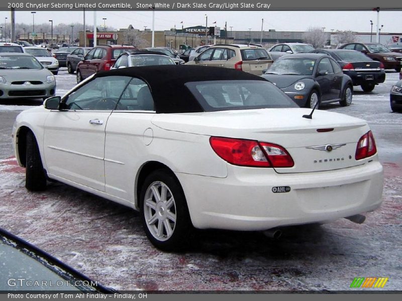 Stone White / Dark Slate Gray/Light Slate Gray 2008 Chrysler Sebring Limited Convertible