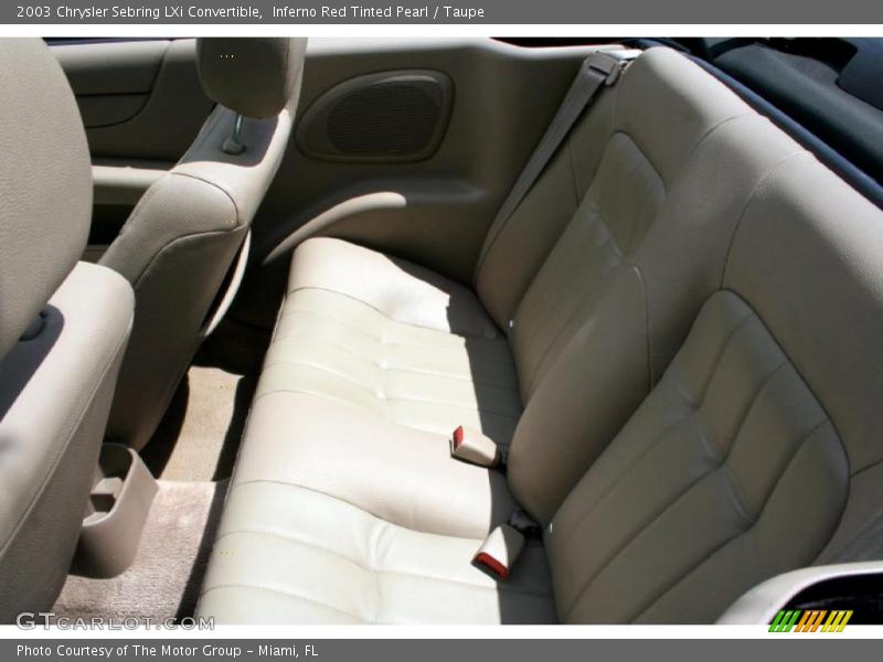 Inferno Red Tinted Pearl / Taupe 2003 Chrysler Sebring LXi Convertible