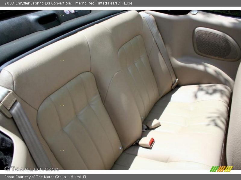 Inferno Red Tinted Pearl / Taupe 2003 Chrysler Sebring LXi Convertible