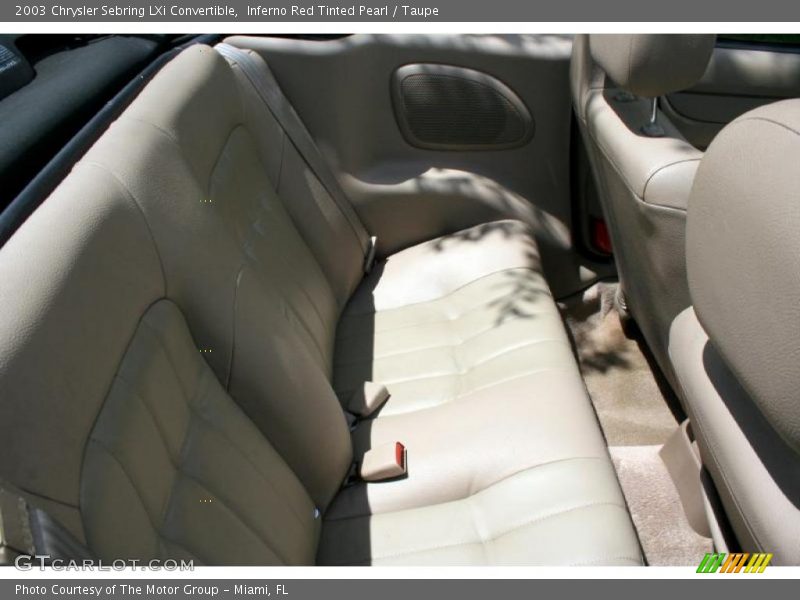 Inferno Red Tinted Pearl / Taupe 2003 Chrysler Sebring LXi Convertible